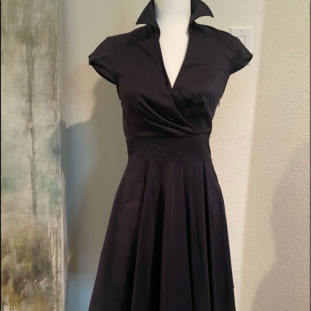 Betsy Johnson Navy Blue Fit and Flare Dress